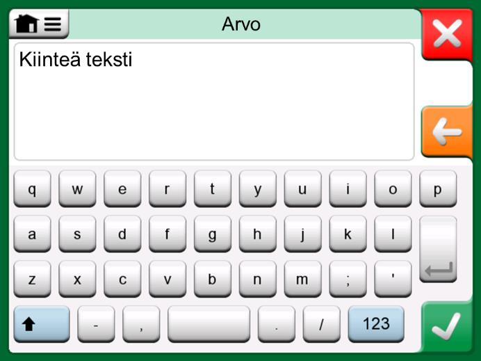 Edellisen sivun kuvassa laitteen tägi oli liitetty sekä positio- että laitetunnukseen. Kohdekentistä ne, joille on jo määritetty kenttäliitokset, ovat ei-aktiivisia (harmautettuja).