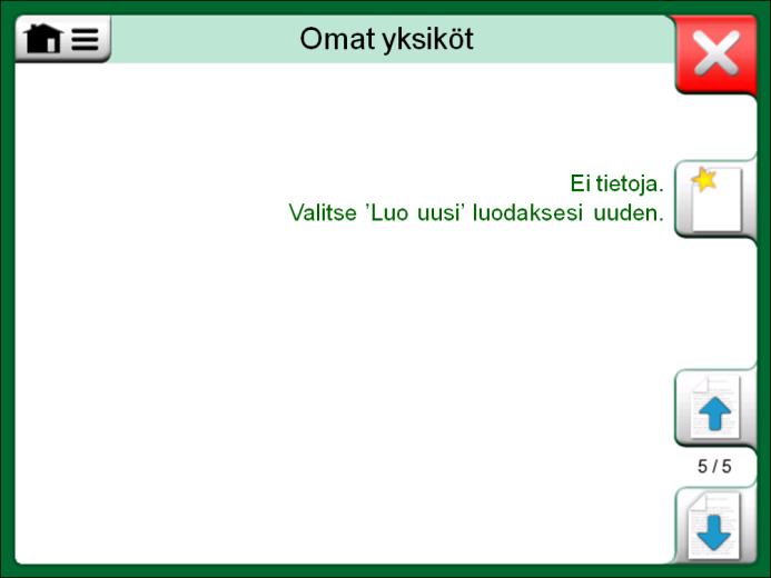 Konfigurointi-ikkunassa (alla oikealla oleva kuva) voit syöttää omalle paineyksiköllesi nimen, valita vertailuyksikön sekä kertoimen, jolla oma paineyksikkö lasketaan vertailuyksiköstä lähtien.