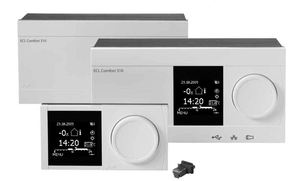 ECL Comfort 310 -säädin, ECA 30/31 -kaukosäädinyksiköt ja sovellusavaimet Kuvaus ECL Comfort 310 -säädinsarja ECL 310 ECL Comfort -säädinsarjaan kuuluva ECL Comfort 310 on elektroninen,