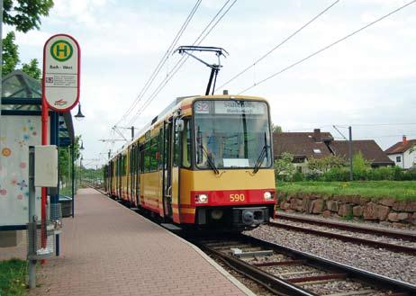 S-linjoista S2 ja S5 eivät kulje Karlsruhen päärautatieaseman läheltä. Aikatauluissa ja reitinkuvauksissa niiden osalta Karlsruhen voidaan katsoa tarkoittavan Marktplatzia.