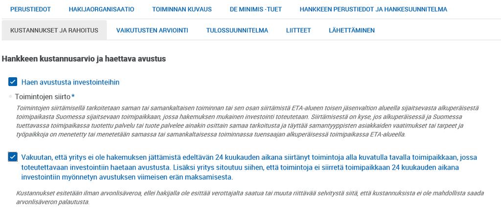 Hankkeen toimiala tulee oletuksena hakijan toimialan mukaan. Mikäli hankkeen toimiala on eri kuin hakijan toimiala, tähän merkitään hankkeen toimiala.