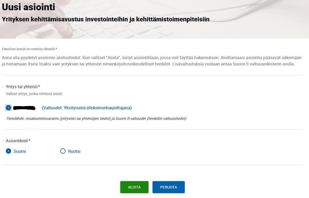 kehittämisavustushakemus löytyy