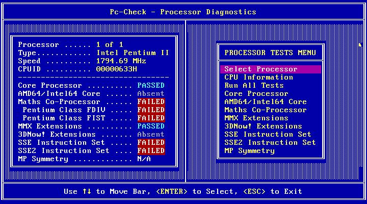 Prosessoritestaus nimensäkin mukaan testaa prosessorin ominaisuudet: Run All Tests -valinnalla kyetään ajamaan kaikki testit.
