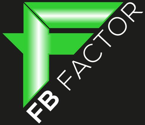 7/30 Seuran logo ja värit FB Factorin virallinen logo on ns. F-kirjain FB Factor -tekstillä. Logosta on väritykseltään useampi versio. Seuran värit ovat valkoinen, musta ja limen vihreä.