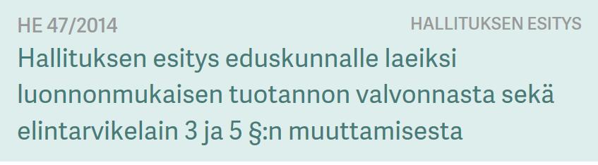 Suomen luomuun liiyviä sraegioia (III) Suomen luomuukimusohjelma 2014-2018 (Luomuinsiuui,