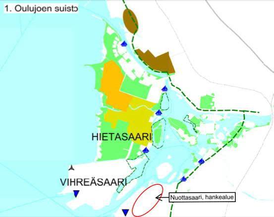 Hietasaaressa meren puolella sijaitsee kaksi lintutornia. Lähiseudulla matkailun ja virkistyksen kohteita sijaitsee Nallikarissa sekä Varjakan alueella (Kuva 6-8).