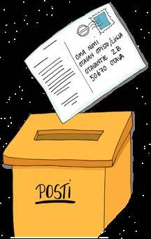 Posti Jos teet osoitteenmuutosilmoituksen postiin, ilmoita katuosoitteen lisäksi linjasi nimi. Puutalon 1.