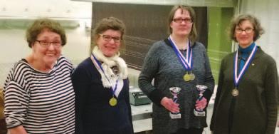 Etelä-Savon naiset mitalisateessa Lahdessa Maanpuolustusnaisten piirien väliset ilma-asekisat pidettiin Lahdessa lauantaina 28.3.2015 Lahden Ampumaseuran ilma-aseradalla.