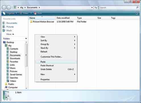 Kuvatiedostot kopioidaan [Documents] -kansioon (Windows XP: [My Documents]). Jos kohdekansiossa on samanniminen tiedosto, esiin tulee päällekirjoittamisen vahvistamista koskeva ilmoitus.