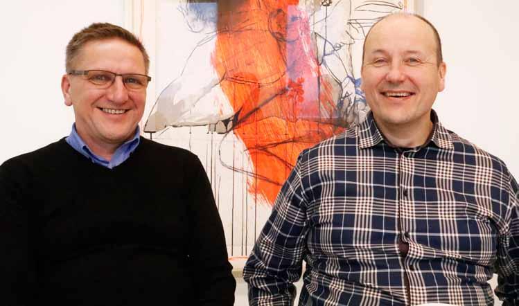 PALVELUTUKKU KOLMIO Kolmion kanta vahvistuu ja kasvaa Tehokaksikko Erkki Leppänen (vas.) ja Ilpo Paasolainen tunnetaan tukkualalla.
