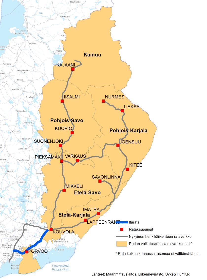 VAIKUTUSALUEELLA SUOMESSA HELSINGIN ULKOPUOLELLA n. 1 MILJ.