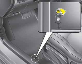 Autosi ominaisuudet POLTTOAINEEN TÄYTTÖKANSI Polttoaineen täyttökannen sulkeminen 1. Kiinnittääksesi korkin, käännä sitä myötäpäivään, kunnes kuuluu lukitus - ääni.