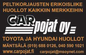 04600 Mäntsälä puh. 050 465 4259, info@parasta-autollesi.fi Avoinna: ma pe klo 8 16.30 Edullinen sijaisauto käytettävissä autosi käsittelyn ajan.