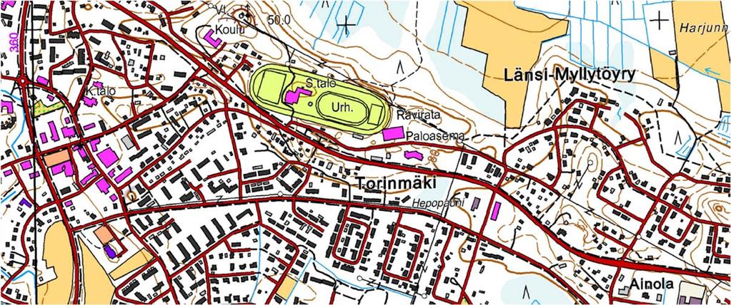 Alueen läpi johtaa ulkoilureitti. 3.12 Luonnonympäristö ja pohjavesi 3.121 Luonnonympäristö Keskusta Ravilinnan alueen asemakaavoitusta varten on tehty luontoselvitys.