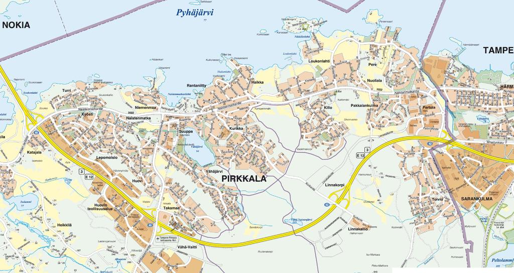 213 Nikkilänlahdentie Loukonlahdentie Loukonlahdenkuja Pyhäjärvenkatu Nuolialan koulun haara Perttulantie-Soirokuja Kreetantie Soirokuja Kreetankuja 212 Hannunpolku Kreetankj-Jukanp.