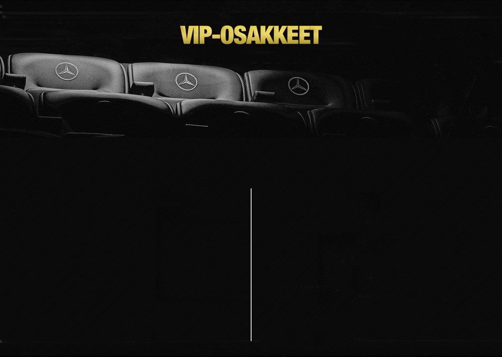 B-OSAKKEET 2 hlö käyttöoikeus 3. kerroksen SJK Loungen sekä Atria Lounge palveluihin SJK:n otteluissa Ateriat, juomat ja ylläpito Ensisijainen käyttöoikeus stadionin tapahtumiin, -30% ko.