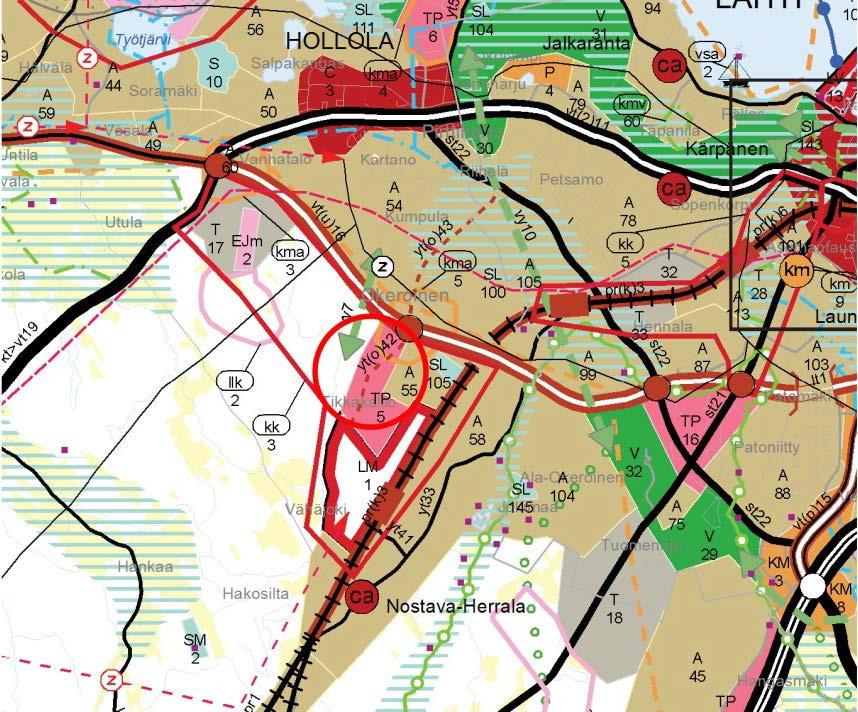 8 3.2 Suunnittelutilanne 3.2.1 Kaava-aluetta koskevat suunnitelmat, päätökset ja selvitykset - VT12 eteläisen kehätien suunnitelmat (ELY-keskus/Ramboll/Sito) (www.liikennevirasto.