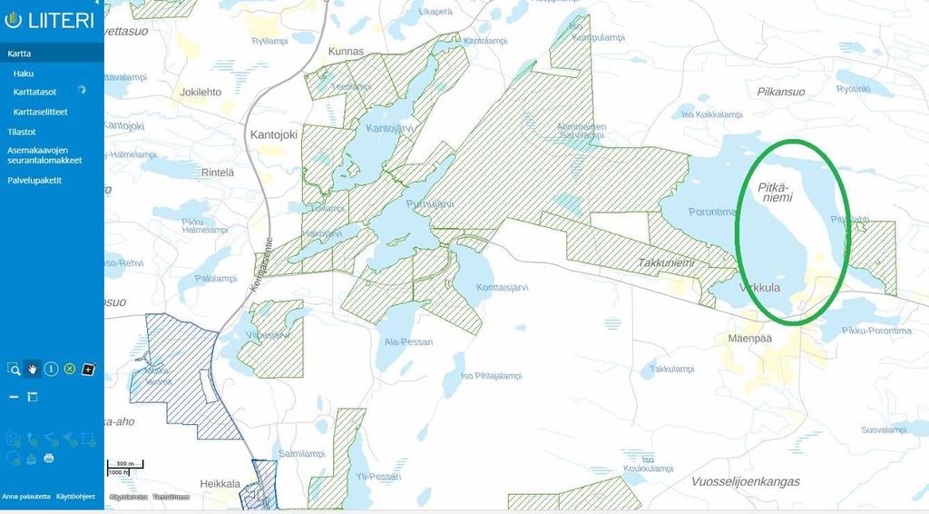 PORONTIMAN RANTA-ASEMAKAAVA 21 Rukan ympärillä on lukuisa määrä ranta-asemakaavoja varsinaisen asemakaavan lisäksi. Nyt tekeillä olevan kaavan ja lähialueen kaavojen sijainti on oheisella kartalla.