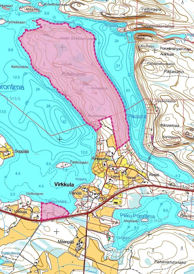 PORONTIMAN RANTA-ASEMAKAAVA 43 SUUNNITTELUN LÄHTÖKOHDAT, TEHDYT SELVITYKSET JA AIEMMAT SUUNNITELMAT Rukan yleiskaava on hyväksytty