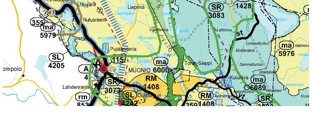 Visannon ranta-asemakaava sijoittuu maakuntakaavan M 4529 alueelle ja sillä maaseudun kehittämisen kohdealueelle mk-8011.