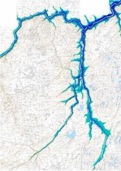 laakson täyttänyttä järveä. Vasta Mantojärven pohjoispuolella juuri ennen Tenojokea joen virtaama on kasvanut riittävästi lievää meanderointia varten.