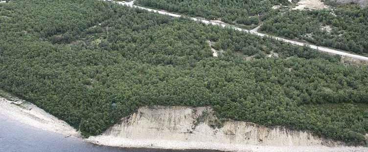 UTSJOEN OSA-ALUEEN OSAYLEISKAAVA - TENONLAAKSON RANTAOSAYLEISKAAVAT ( Kuva 2 : Näkymä Tanssijoen delta-alueelta. Joen rantapenkereet ovat jyrkät ja jokieroosioon voimakasta.