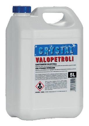 ja laitteisiin, joihin valmistaja suosittelee valopetrolin käyttöä. Norm.