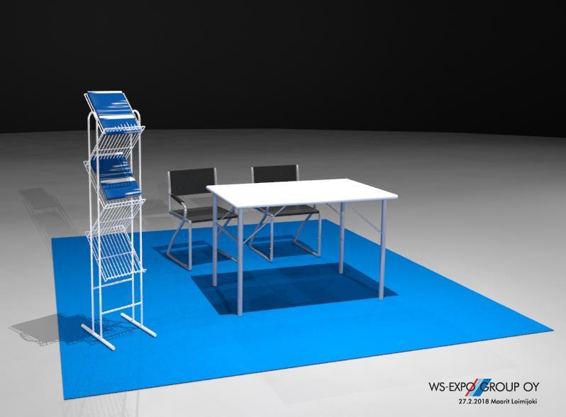 STAND PACKAGES STAND PACKAGE A - felt carpet, 20 different colour options - 1 K23 counsil table - 2 K24U chairs with