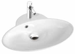 upotettavat altaat Uppomarmor Altaan syvyys 390 mm Upotusaukko: 490 x 370 mm, ovaali Clever 500 uppo Altaan syvyys 390 mm Upotusaukko: 480 x 370 mm Sandra erikoismitat Leveys
