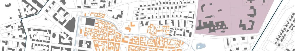 Vanhan Rauman koillispuolella on niin sanottu sairaalanmäen alue. Alueella sijaitsee sosiaalija terveyspalvelun rakennuksia.