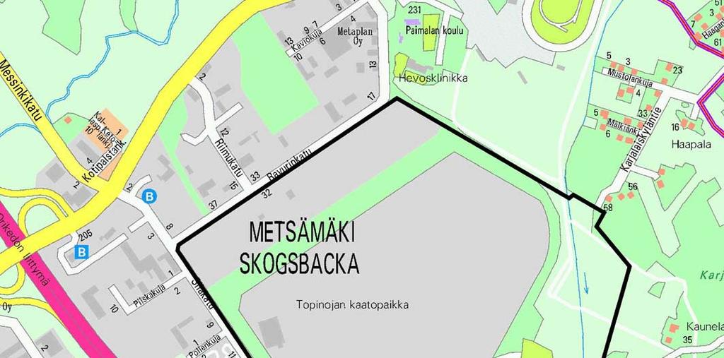 2 1.2 Kaava-alueen sijainti Kaava-alueen sijainti Suunnittelualue sijaitsee Ohitustien varrella noin 6 km Kauppatorilta koilliseen.