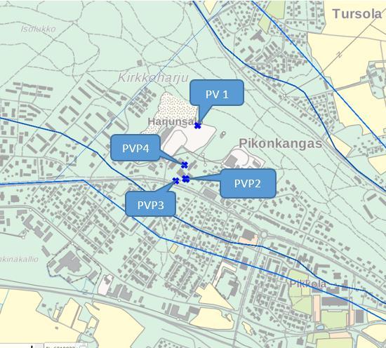 Tutkimusraportti 12 (15) Pikonkangas, Kangasala ENV1207 30.10.2017 Kuva 2. Pohjavesiputkien sijainnit. 6 Alustava kunnostustarpeen arviointi 6.