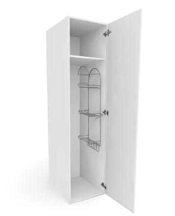 Siivouskaapit hyllyllä, korkeus 182 cm L 40-50 cm, K 182 cm, S 48-58 cm Leveys cm Syvyys cm Tuotenro* Hinta Hinta (GA1) 40 CKS400500V/O 567 617 Kiinteä hyllylevy 45 48