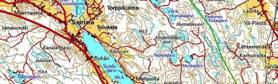 luontokohteet maisema-alue K5 SL ja S -alueet M2