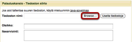 Kansionäkymä Kuvaus (1) kertoo, miten sinun tulee tehtävässä toimia. Kansiosta näet myös tehtävän aukioloajan (2).