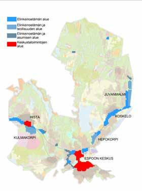 Tällaisia työpaikkoja ovat esimerkiksi palvelut, joita sijoittuu keskusta-alueiden lisäksi paikalliskeskuksiin ja asuinalueille.