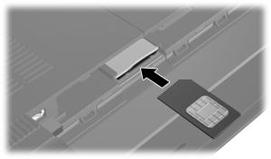 SIM-kortin asettaminen Aseta SIM-kortti paikalleen seuraavasti: 1. Sammuta tietokone.