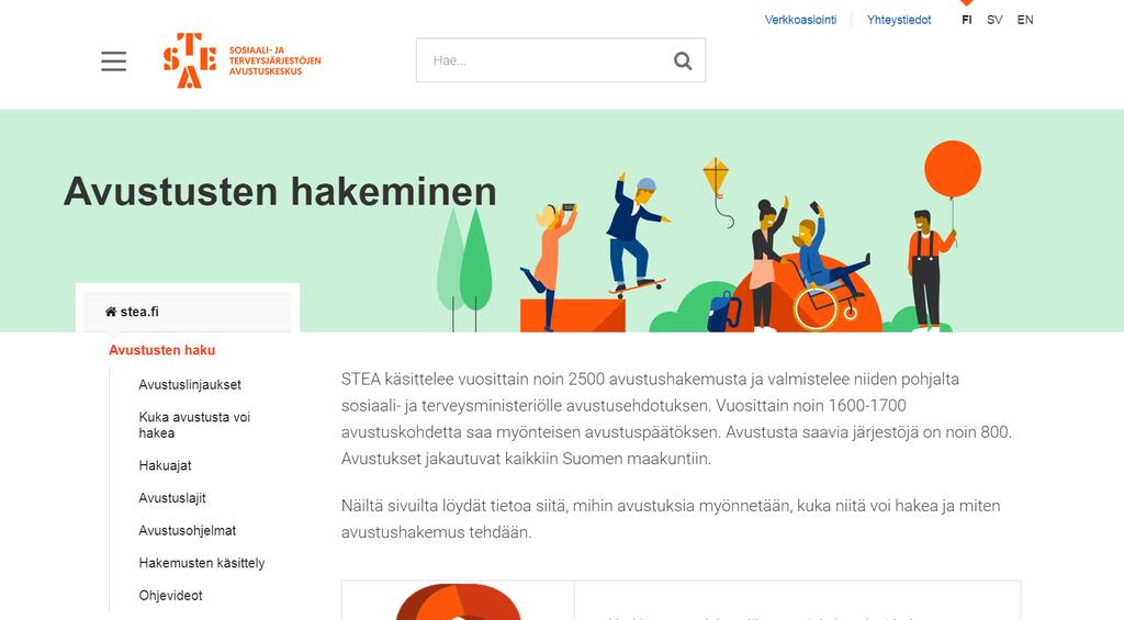 STEA.FI Avustusten hakeminen