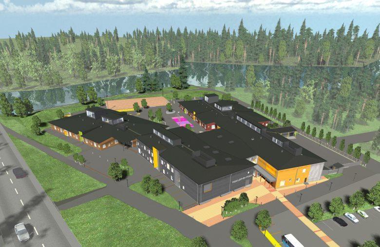 3.3 Pudasjärven hirsikampus Pudasjärven kaupunki päätti rakennuttaa uuden ison koulun hirrestä, sillä vanhoilla kouluilla oli jatkuvia ongelmia sisäilman kanssa.