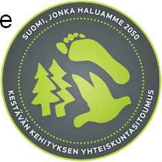 Kestävän kehityksen yhteiskuntasitoumus Suomi, jonka haluamme 2050 Yhteinen pitkän aikavälin tahtotila tulevaisuuden Suomesta Toimintatavat ja tavoitteet hyvän elämän mahdollistamiseksi