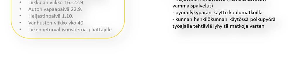 Liikenneturvallisuustyöllä parannetaan ihmisten tietämystä liikkumisympäristöstään ja turvallisen liikennekäyttäytymisen tiedostamista.