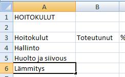 Excel 2013 Taulukon tekeminen 2 tai 3. Painamalla Enter-näppäintä. Kohdistin siirtyy alaspäin seuraavaan soluun. Sopii saraketietojen syöttämiseen.