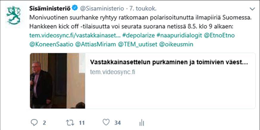 Käytä somessa hastageja: #EU #EUSArahastot #EUfunding jne.