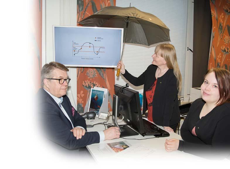 Kuvassa Jouko Rekolainen, Krista Tuomisto ja Hanna-Mari Piironen.