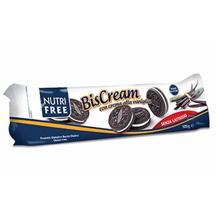 NUTRIFREE, VANILJATÄYTEKEKSI Näissä Nutrifreen herkullisissa kekseissä on kaakaonmakuisten keksien välissä pehmeää vaniljatäytettä.