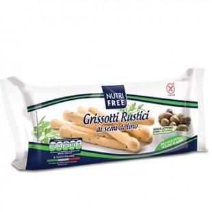 NUTRIFREE, LEIPÄTIKUT Herkulliset gluteenittomat leipätikut on valmistettu ekstra-neitsytoliiviöljyllä ja maustettu pellavansiemenillä.