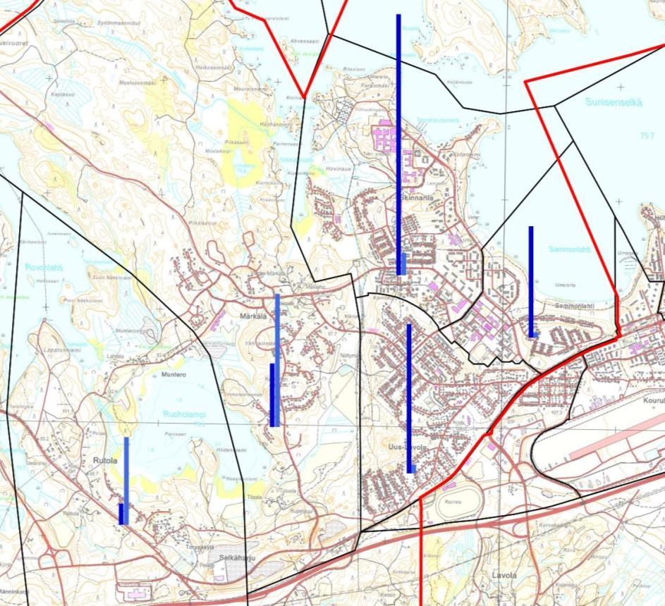 151 Lappeenrannan keskustaajaman osayleiskaava Läntinen osa-alue Kaavaselostus Skinnarila Rutola- Ruoholampi- Lauttaniemi Sammonlahti Yllikkälä Uus-Lavola Montola Kuva 81.