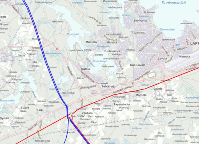 Lappeenrannan keskustaajaman osayleiskaava Läntinen osa-alue Kaavaselostus 74 Maakaasun runkolinja kulkee valtatie 6:n eteläpuolella suurjännitelinjan tuntumassa ja Rutolan eteläosassa sekä