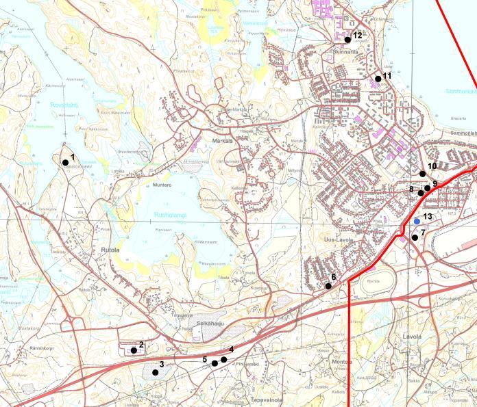 Lappeenrannan keskustaajaman osayleiskaava Läntinen osa-alue Kaavaselostus 76 1. Lopetettu saha, Rovon saha. Lapatonniemi. Selvitystarve. 2. Lopetettu teurastamo, Järvi-Suomen Portti ent. Karjaportti.
