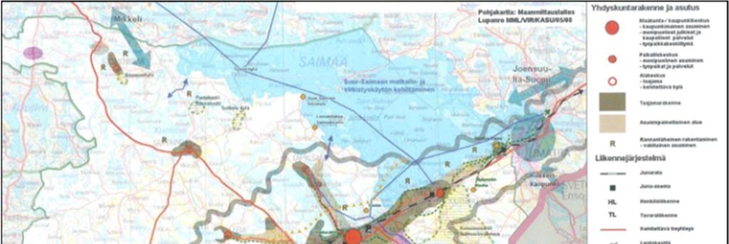 Lappeenrannan keskustaajaman osayleiskaava Läntinen osa-alue Kaavaselostus 82 vitettiin laajemmin muiden sidosryhmien näkemyksiä rakenneyleiskaavan sisällöstä.